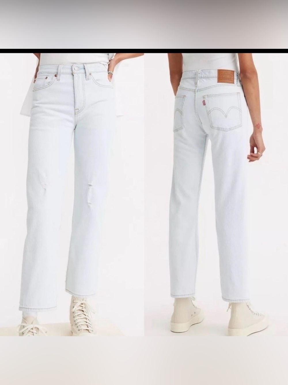 Levi’s Premium Wedgie Straight Ankle Jeans in Your Word Blue Jeans. Women’s 27